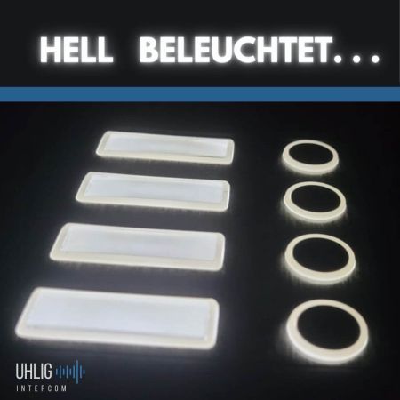 Preview: LED beleuchtete Klingelschilder Türsprechanlage / Klingelanlage Familienhaus